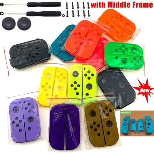 2020 DIY For Nintend Switch NS NX Joy-Con Controller Replacement Housing Joy Con Shell Case with middle frame for Nintend Switch