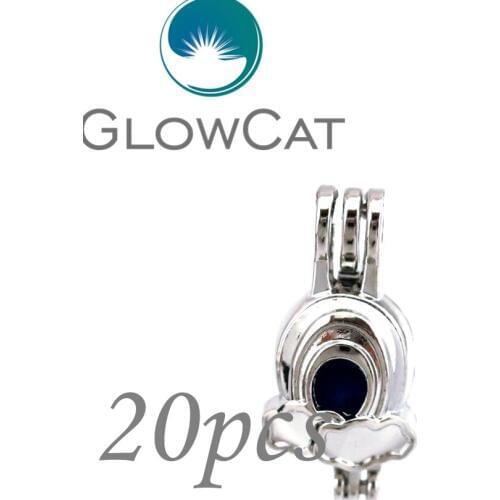 20x KK654 Silver Rainbow Clouds Beads Cage Essential Oil Diffuser Aromatherapy Pearl Cage Locket Pendant Jewelry Making