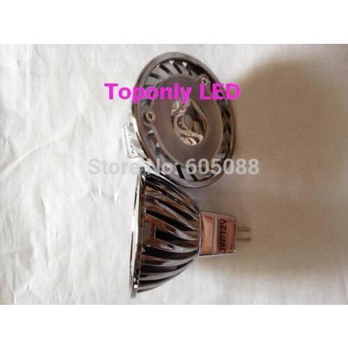 3w mr16 Epistar High Quality led spotlight bulb DC12v 220Lm with electroplated silver shell neat design CE&ROHS 3 year warranty