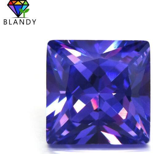 5A Aquality 1.5x1.5~12x12mm Square Shape Princess Cut Cubic Zirconia Stone Purple Synthetic Gems CZ stone