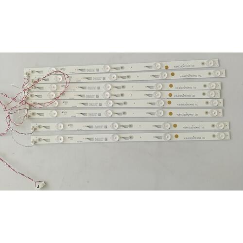 8 PCS/set TCL D43A710/TCL L43F2820E/TCL L43F2800A/light bar 43F3800 43HR330M04A0 V0 4C-LB4304-HR1 screen LVF430AUOT E8