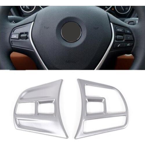 ABS Matte Chrome Steering Wheel Button Cover Trim For BMW 3 4 Series F30 F34 GT 2014-2017 Interior Accessory