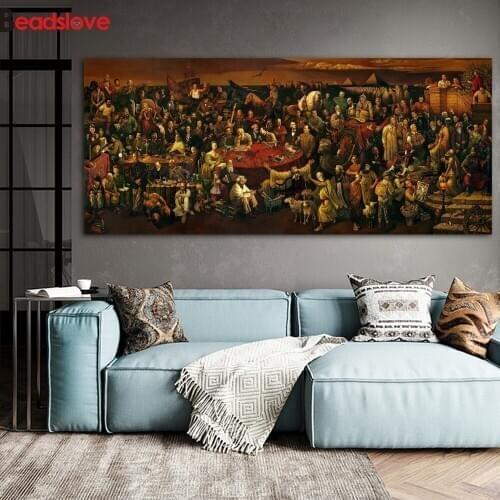 Full Square round drill Diamond painting Famous People Discussing Comedy Diamond embroidery Cross stitch large size aisle