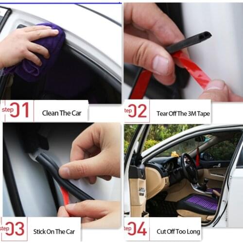 Car Door Seal Strips Auto Rubber Seals FOR toyota chr vw golf 7 ford fusion toyota 4runner jeep accessories nissan altima