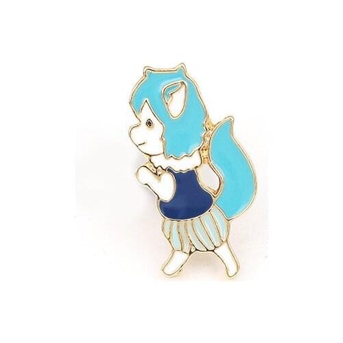 Fox Brooch Metal Enamel Pins and Brooches Fashion Lapel Pin Backpack Bags Badge Collection Gifts