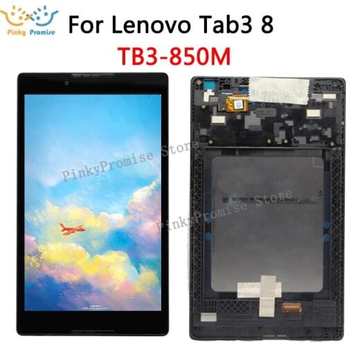For Lenovo Tab3 8 LCD TB3-850M Display Touch Screen Digitizer Glass Assembly For Lenovo TB3-850 LCD with Frame