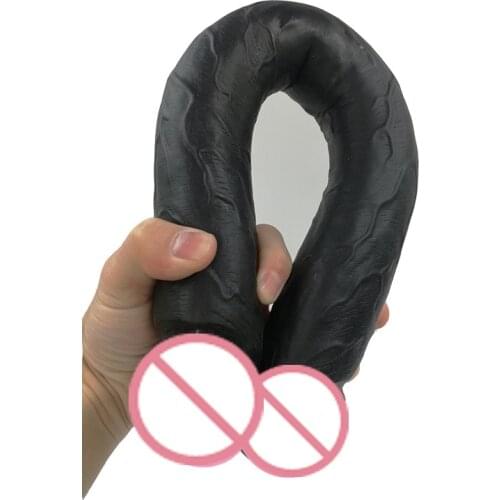 Double-headed Artificial Big Dildos Extra Long Flexible Double Ended Dildo Penetration Massage Sex Toy for Lesbian Women Gay