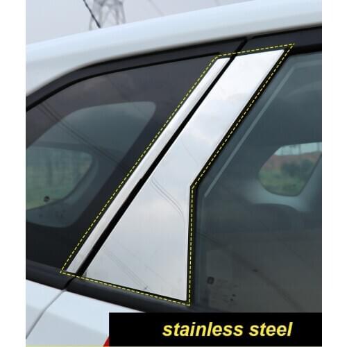Lsrtw2017 Stainless Steel Car Window Chrome Post Cover for Chevrolet Trax Tracker Opel Mokka 2019 2020 2021 Accessories Auto