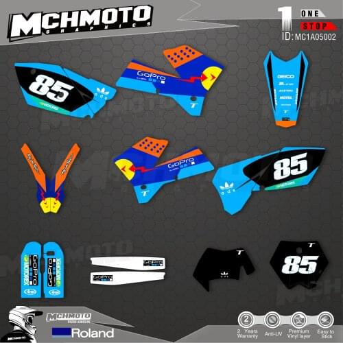 MCHMFG Customized Team Graphics Backgrounds Decals Custom Stickers For 05-06SXF 06-07XCF 05-07EXC 06-07XCW Graphics