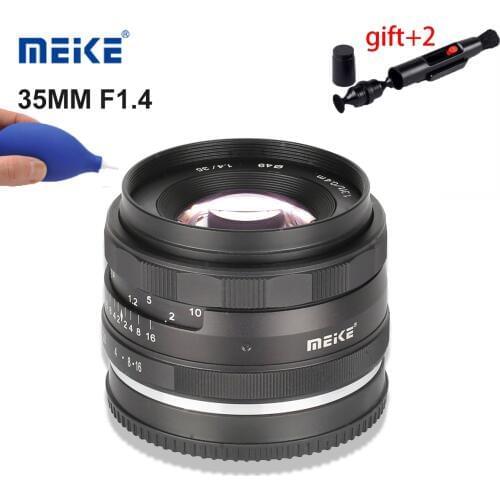 Meike 35mm f1.4 Manual Focus lens APS-C Mirrorless Camera for Sony E-mount A7R A7S Fujifilm X-T2 X-T3 Canon EOS-M M6/M4/3 lentes