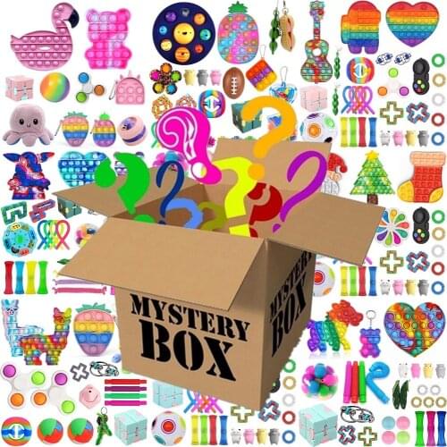 Random 5-20pcs Fidget Toy Pack Mystery Box Surprise Gift Push Bubble Fidget Anti Stress Toy for Kids Adult 2022 Novelty Gift