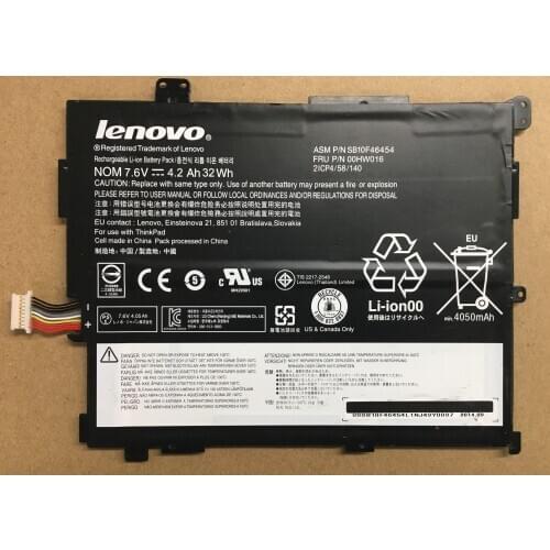 New genuine Battery for Lenovo Thinkpad 10 20E3 / Thinkpad 10 20E4 / Thinkpad 10 2nd 00HW016 00HW017 7.6V 32WH