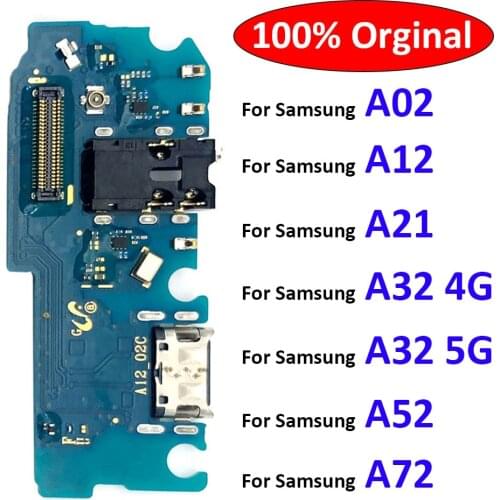 Original Charger Board PCB Flex For Samsung Galaxy A12 A52 A72 A02 A32 4G 5G USB Port Connector Dock Charging Cable Flex