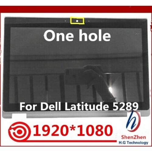 Original 12.5" HD For Dell Latitude 5289 1080P NV125FHM-N51 LED LCD Touch Screen Assembly Replacement with Frame