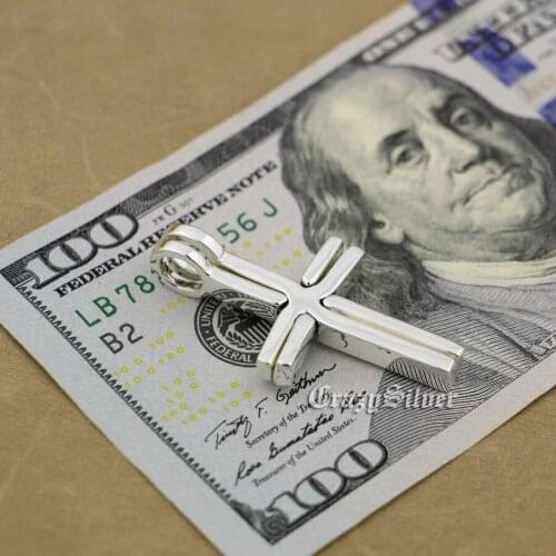 Lovers Cross Charm 925 Sterling Silver Pendant 9S110 925 Sterling Silver Necklace 26 inches