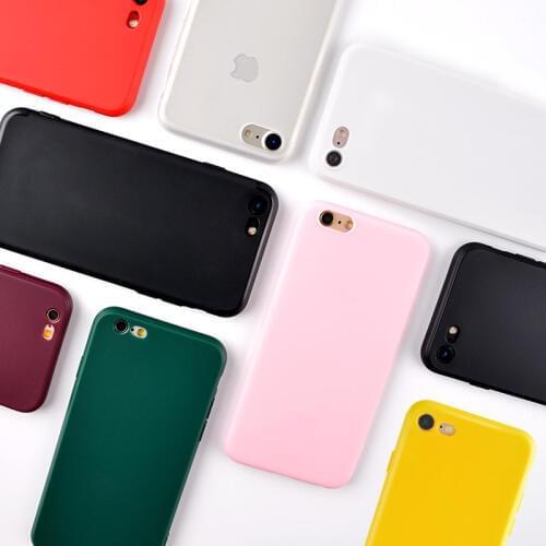 Luxury Soft Back Matte Color Cases for iPhone 11 Pro 8 7 6 6s Plus X XS max XR 5 5s SE Case Silicone Back Cover For Iphone 11