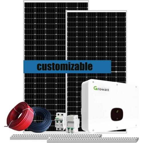 Solar panel full kit solar power plant system solar energy kit set for home roof tile 2kw 3kw 4kw 5kw