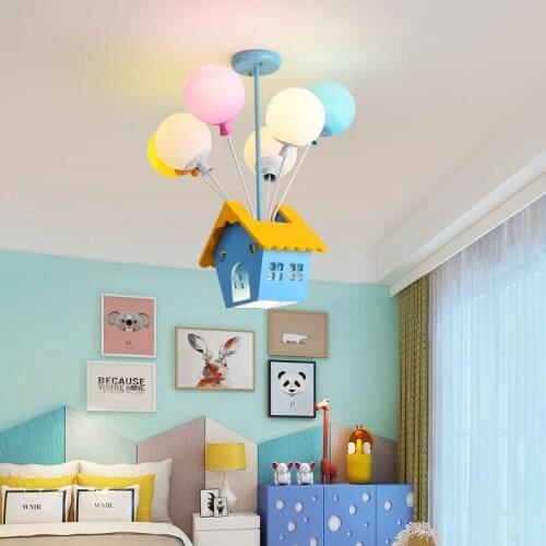 Children Room Led Pendant Lights Color Balloon Simple Hanging Lamp Warm Romantic Bedroom Boy Girl Princess Room Light Fixtures