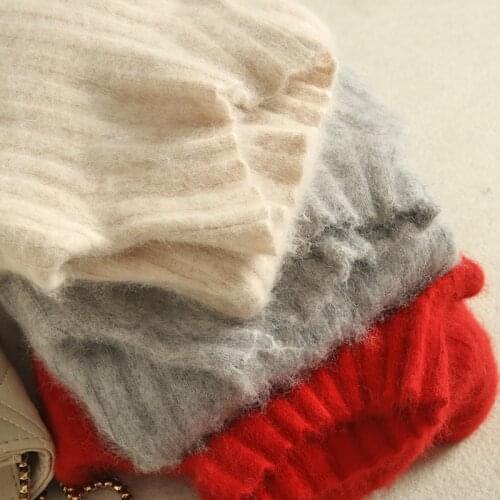 Super Warm Pure Mink Cashmere Sweaters and Pullovers Women Winter High elasticity Soft Sweater Turtleneck Female Basic Pullovers