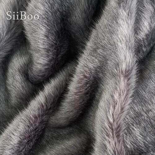 Heavyweight 5cm long faux fox fur fabric for coat DIY Accessories top dyed melange fluffy fur tissu stoffens 180*50cm SP4603