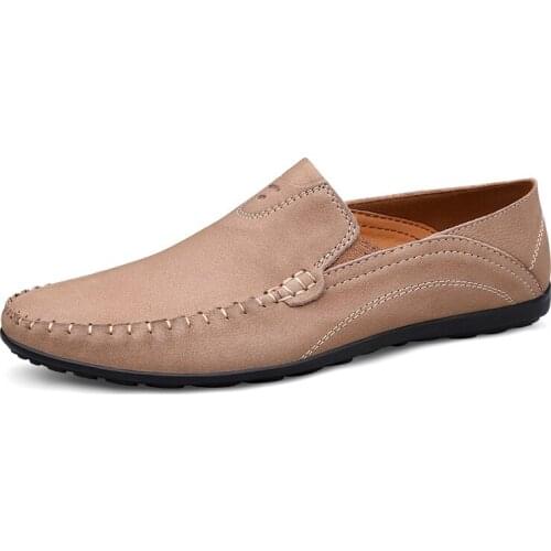 37-46 for Men Dress Shoes Man Cowhide Loafers Shoes for Men Moccasins Leather Shoes Man Fashion Classics Peas Shoes