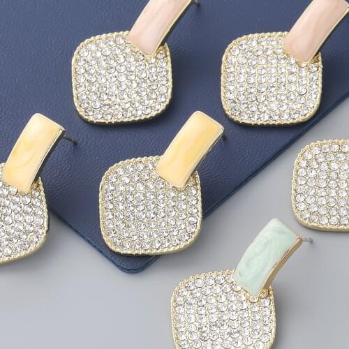 Pauli Manfi Fashion Metal Dripping Acrylic Geometric Earrings Womens Creative Popular Dangle Earrings Party Accessories