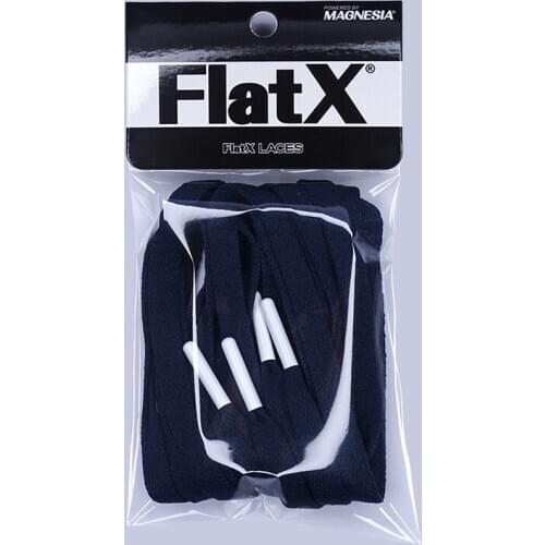 FlatX 8mm Deep Blue/ White Metal Tips Shoelaces High Quality Professional Sneaker Laces Shoelace Lacet