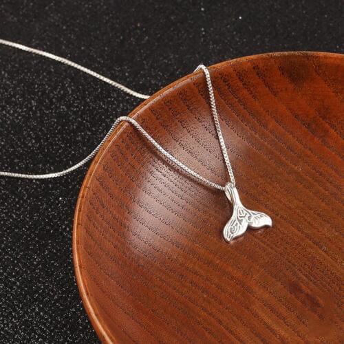 Bohemian Vintage Silver Color Mermaid Tail Necklaces For Women Long Choker Necklace Statement Christmas Jewelry Collares