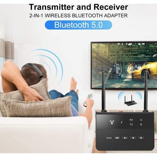 2 In1 80M Range Bluetooth 5.0 Receiver Transmitter CSR Aptx Audio Adapter 3.5mm Audio TX RX RCA USB Wireless Dongle Proficient