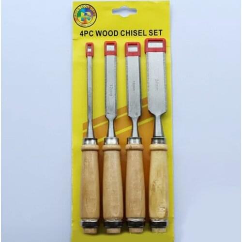4 PCS 6mm , 12mm , 18mm, 24mm Woodworking Chisel Knife Kit Set Wood Carving Kit, Professional Chisel Set with Protective Cover