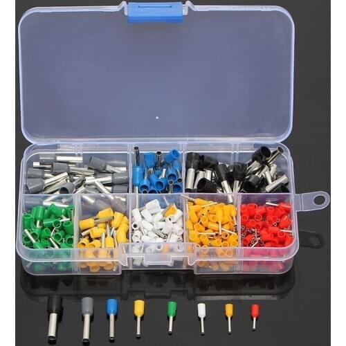 400pcs/set AWG 22 - 10 Insulated Cord Pin End Terminal Ferrules Kit Set Wire Copper Crimp Connector