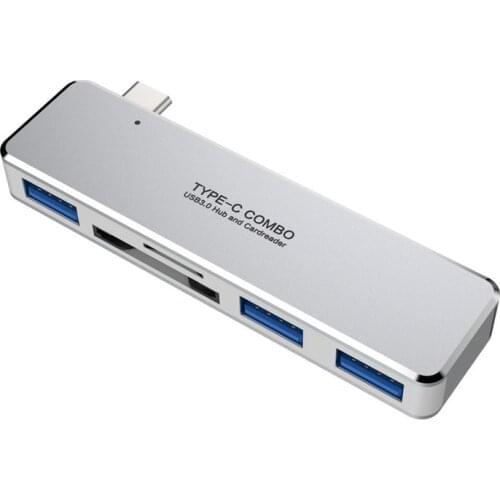 5 In1 USB C HUB USB with Multi USB3.0 SD TF Card Reader USB Splitter for Macbook Pro Samsung Galaxy Huawei Matebook USB Hub 3.0