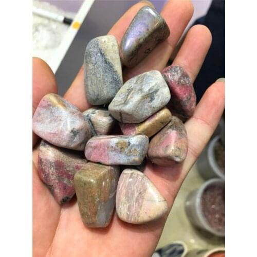 500 grams of natural peach stone irregular gravel grains, peach stone crystal rock fish tank decoration