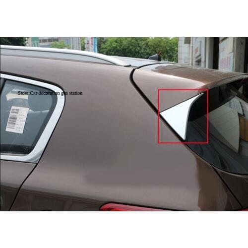 ABS Chrome Car Styling External Trunk Empennage Side Decoration Cover Sticker For Kia Sportage 2016 2017 KX5 Auto Accessories