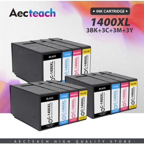 Aecteach new Printer Ink Cartridge Compatible for Canon PGI 1400XL PGI1400 For Maxify MB 2140 2740 2040 2340 pgi1400 PGI-1400XL