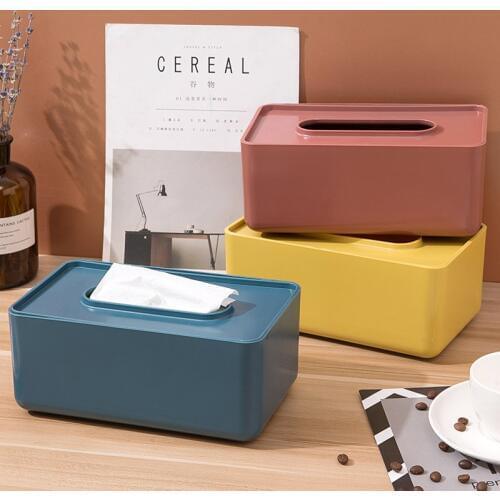Bathroom Kitchen Wooden PP Plastic Tissue Box Solid Wood Napkin Holder case Car Home Decoration tissue box holder for car new