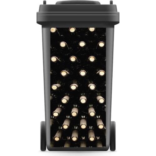 DIY Creative 3D Rubbish Bin Sticker Wine Wall Mural Wall Print Decal Removable self adhesive Kitchen Accessories