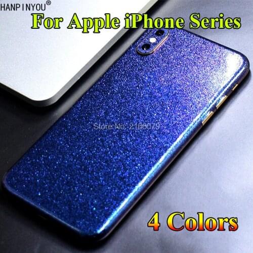 For Apple iPhone Xs Max Xr X 8 7 6 6s Plus 5S SE Rear Back Gradient Glitter Cover Bling Diamond Protect Skin Decal Sticker Film