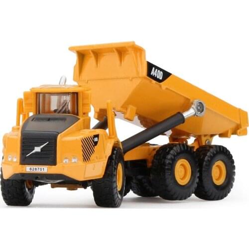 1:87 Scale Alloy Excavator Dumper Engineering Metal Diecast Truck Car Funny Toy Kids Birthday Gift AN88