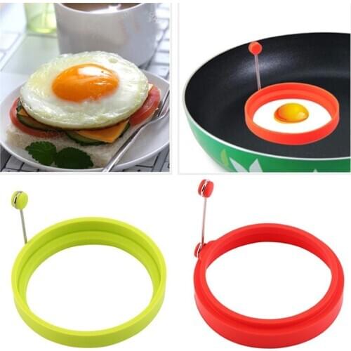 Pancake Maker Egg Mould Baking Omelette Flip Cooker Egg Ring silicone Egg Poacher Molde Para Pancakes Non Stick Egg Pancake Mold