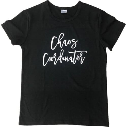 Chaos Coordinator Mom Graphic T-Shirt Casual Mothers Teacher Day Unisex Grunge Tee chaos quote slogan vintage shirts girl tops