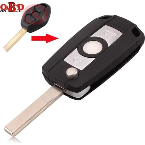 HKOBDII Replacement Flip Folding Flip Key Case Refit key shell For BMW 3 5 7 SERIES Z3 Z4 E38 E39 E46 Remote Case Fob HU92 Blade