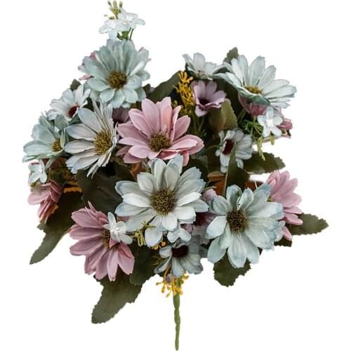 Silk Daisy Wedding Decoration 25 Heads/1pcs Artificial Sunflower New Year 30cm Home Living Simulation Holland Chrysanthemum