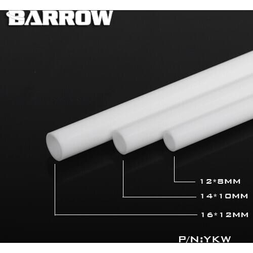 Barrow YK1208 500mm Transparent Acrylic Hard Tubing, High Quality 8 * 12mm / 10 * 14mm / 12 * 16mm Water Cooling Hard Tubing