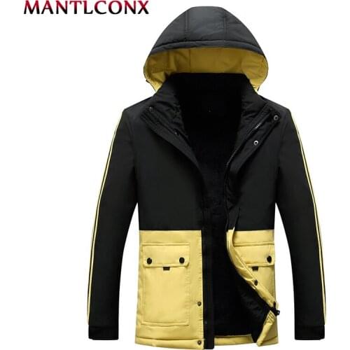 MANTLCONX New Fashion Winter Jacket Parkas Men Thick Warm Casual Outwear Jackets and Coats For Men Winter Parka Windbreaker Coat