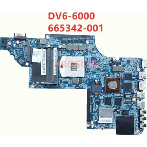 For HP Pavilion DV6T DV6-6000 motherboard 665342-001 665342-601 Laptop Motherboard HD6770 2GB Notebook Tested OK Free Shipping
