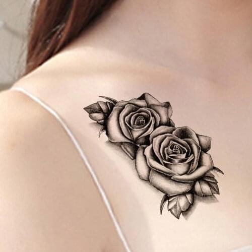 Fashionable Floral Body Tattoo Sticker Waterproof Flower DIY Fake Temporary Tattoo Stickers Body Art