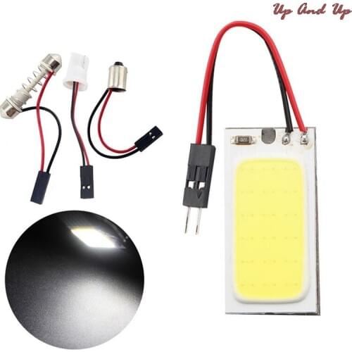 New 12V COB Festoon T10 BA9S C5W Dome Car LED Panel Light 18-LED COB Car Interior Dome Plate Lights