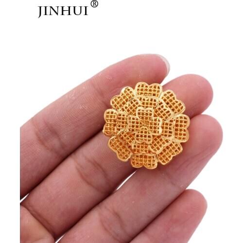 Ring 2020 new luxury 24K gold color jewelry wedding rings for women African Ethiopia Dubai bridal party gifts trendy jewellery