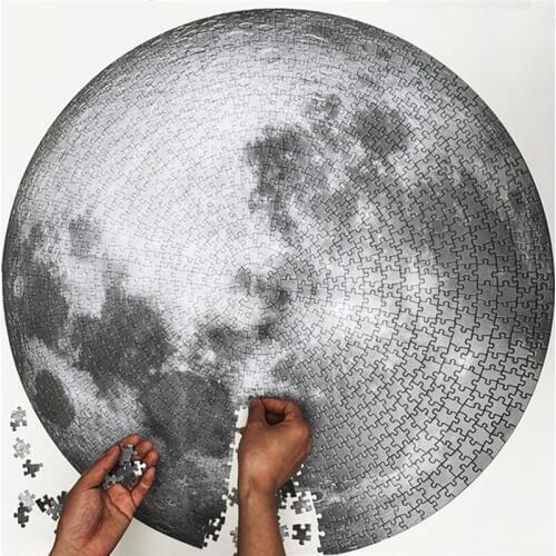1000 Pcs The Moon Earth Puzzle Difficult for Adult Child DIY Jigsaw Puzzle Educational Toy Reduce Stress Toys Kids Gifts